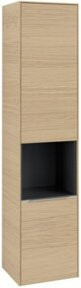 V&B Hochschrank Subway 3.0 in Nord Eiche mit Glasfront und offenem Fach, B/T/H: 40 x 36,2 x 171 cm - Bild 1