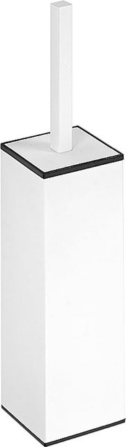 Brillantbad WHITE WC-Bürstengarnitur aus Messing in Weiß, freistehend oder zum Bohren, B/T/H: 8 x 40 x 8 cm - Bild 1