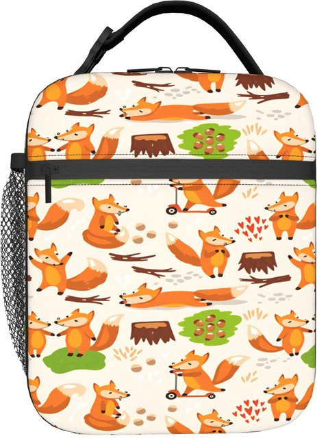 Isolierte Fuchs-Lunchtasche von Fancy Style Studio, Thermische Brotdose aus Oxford-Stoff in Mehrfarbig - Bild 1