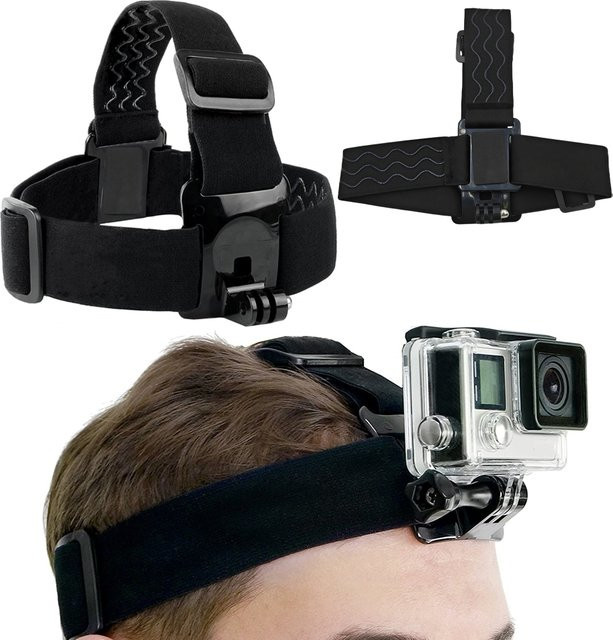VeFly Verstellbare Kopfbandhalterung Stirnband in Schwarz für GoPro Hero 13 12 11 10 9 8 7 Insta360 und DJI Osmo Action 5 4 3 2 Kamerazubehör - Bild 1
