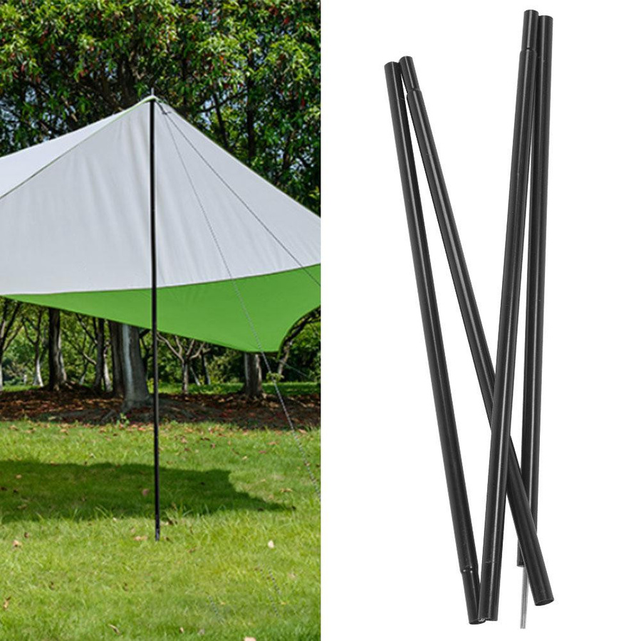 Shoemst Eisen Zeltstange und Eckverbindung für Outdoor Shelter und Baldachin, Schwarz, Höhe: 200 cm - Bild 2