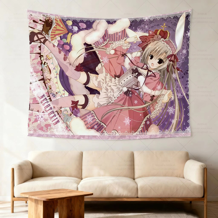 Nanno Alice Love Game Wandteppich, mehrfarbiges Textil für den Innenbereich, B/H: 90 x 90 cm - Bild 1