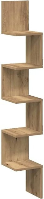 vidaXL Wand-Eckregal Artisan-Eiche in Braun aus Holzwerkstoff, B/T/H: 20 x 20 x 127,5 cm - Bild 1