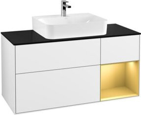 V&B Waschtischunterschrank Finion in Weiß glänzend lackiert, Breite: 120 cm, Tiefe: 50,1 cm, Höhe: 50,1 cm - Bild 1