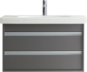 Duravit Möbelwaschtisch D-Code in Weiß mit Hahnloch und Überlauf, B: 85 cm, T: 48 cm - Bild 1