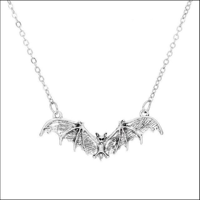 Halskette Fledermaus, Schwarz, Messing, Damen - Bild 1