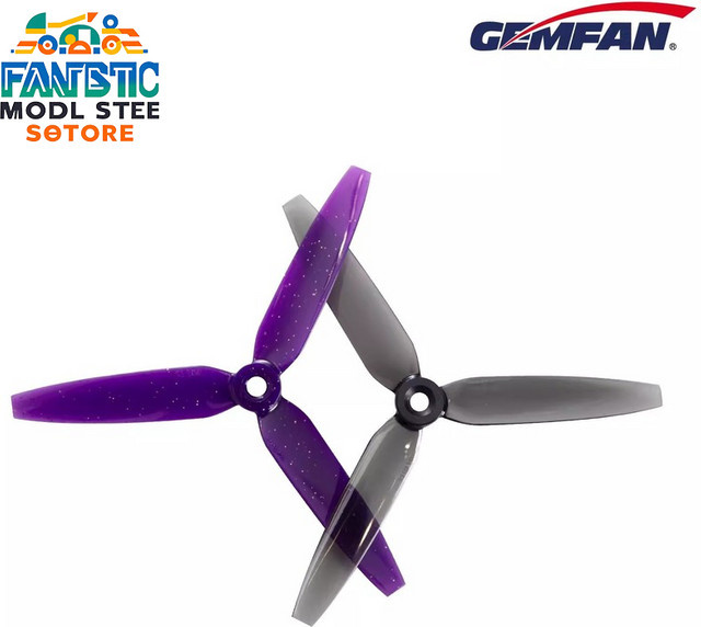 Gemfan Qianfeng 513d Master Propeller, 2 Paar, 5 Zoll, Lila - Bild 1