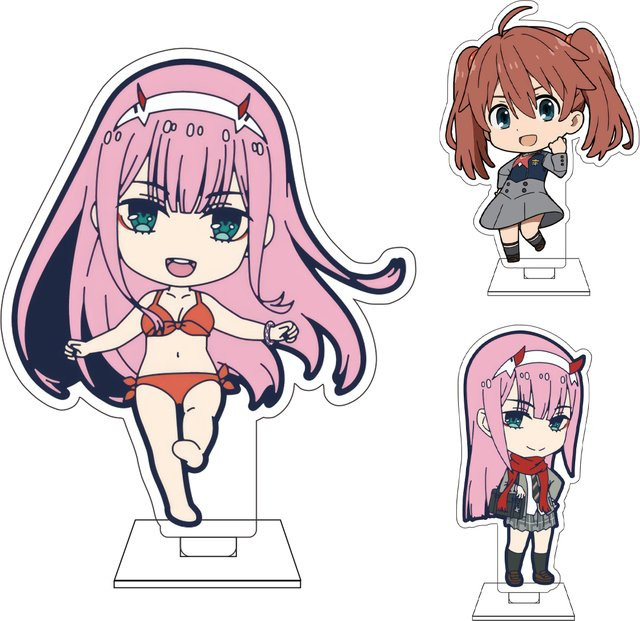 Bandai Darling in the Franxx, Zero Two Ichigo, Acryl-Figur Standfigur, 10cm - Bild 1