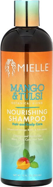 Mielle Shampoo Mango & Tulsi, 355 ml, Lockiges Haar, Vitamin C - Bild 1