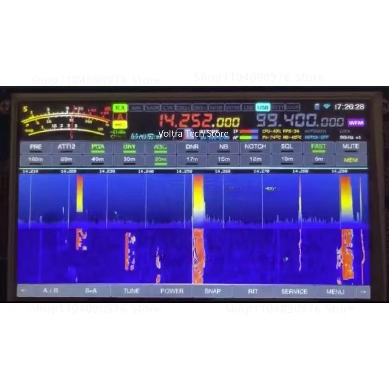 Kurzwellen-Wolf RS-998 SDR 100W Transceiver-Kit mit 7-Zoll-Touchscreen in Schwarz (Nur der Bildschirm) - Bild 1