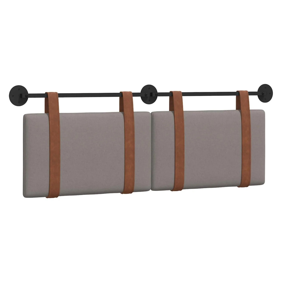 vidaXL Wandmontierte Hängevorderseite in Taupe mit Antik-PU-Optik, B/H/T: 130 x 55 x 5 cm - Bild 2
