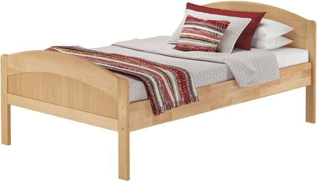 Erst-Holz Massivholzbett Modell 75 aus Buche in Braun, B/T/H: 120 x 220 x 89,5 cm - Bild 1