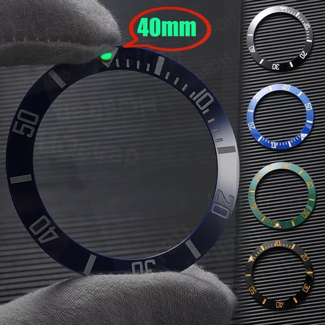 HQSTRAP Uhrenlünette Keramik, Schwarz, 40 mm, Unisex - Bild 1
