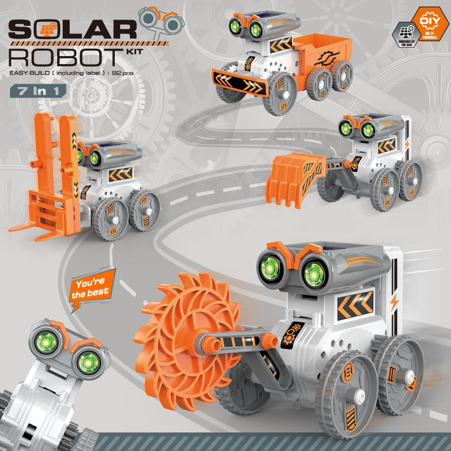 CONUSEA 7-in-1 Wissenschaftsexperiment Solarroboter, Lernwerkzeug, ab 3 Jahren - Bild 2