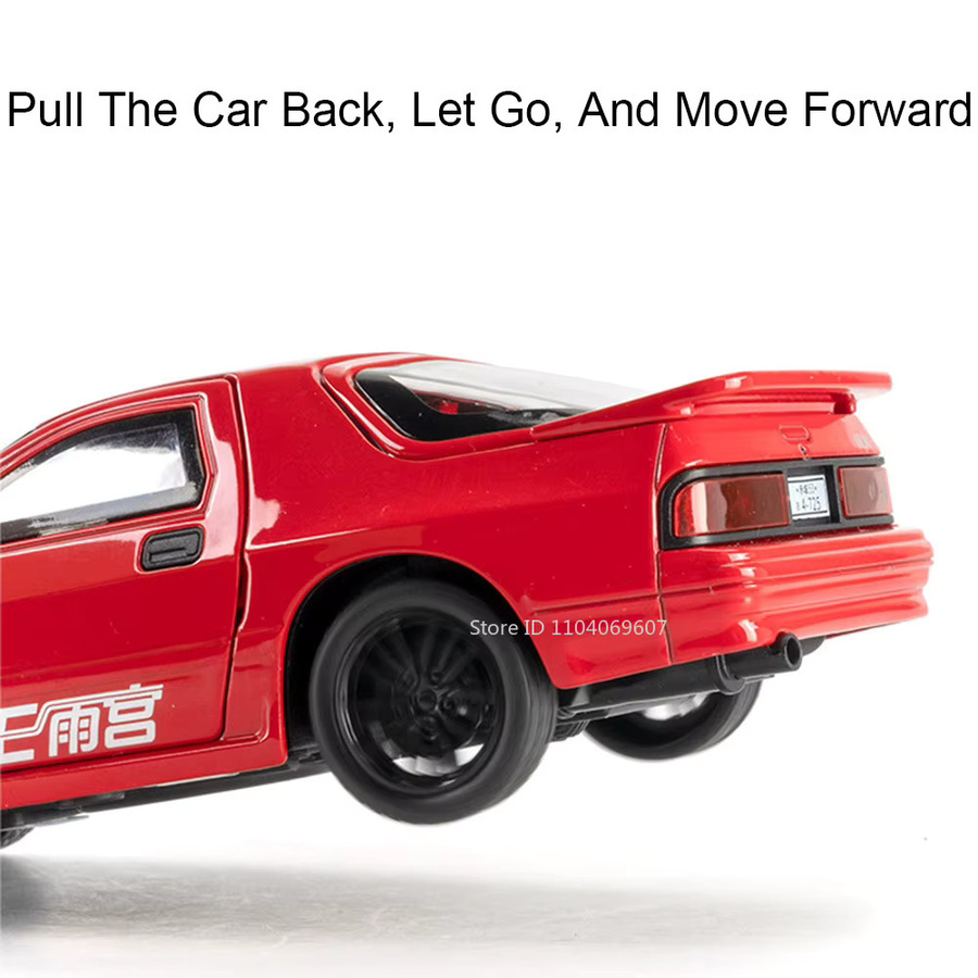 MAKEDA RX-7 Sportwagenmodell, Maßstab 1:32, mit Licht und Sound, Metall - Bild 2