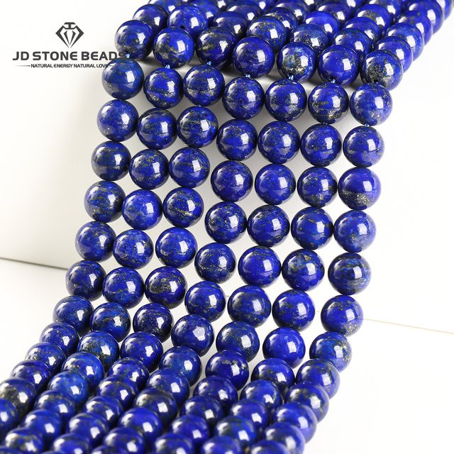 Lapis Lazuli Perlen, rund, 15'' - Bild 1