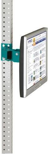 Manuflex Monitorträger ZB3629.5021 für UNIVERSAL und PROFI mit 80 mm Doppelgelenk und VESA-Adapter 75 mm in Wasserblau RAL 5021 - Bild 1