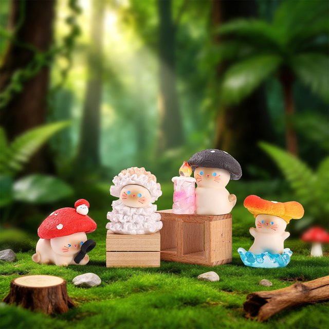 Potdemiel Mushroom Meow Fantasy Little Forest, Blindbox, Harzmaterial - Bild 1