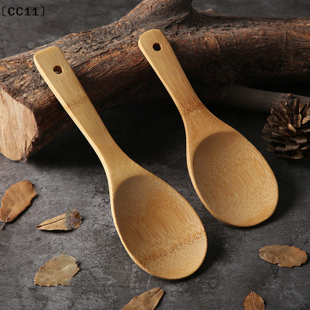 KuZHEN Holz-Reislöffel in Braun mit mattem Finish, Länge: 23,0 cm - Bild 1