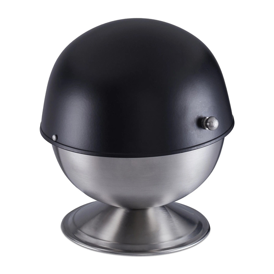 Relaxdays Zuckerdose aus Edelstahl in Schwarz mit Rolldeckel, Durchmesser: 15,5 cm, Breite: 14 cm - Bild 2