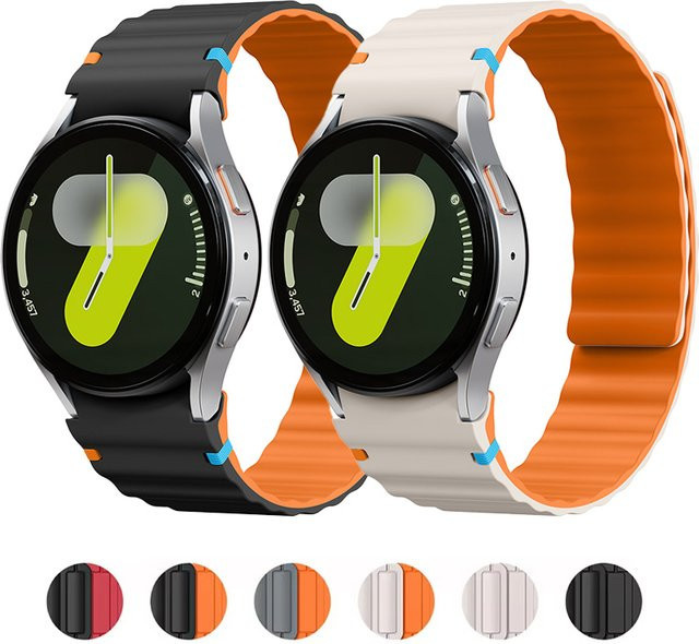 Uhrenarmband Silikon, Magnetisch, Samsung Galaxy Watch 7/FE/5 Pro/6/4 Classic - Bild 1