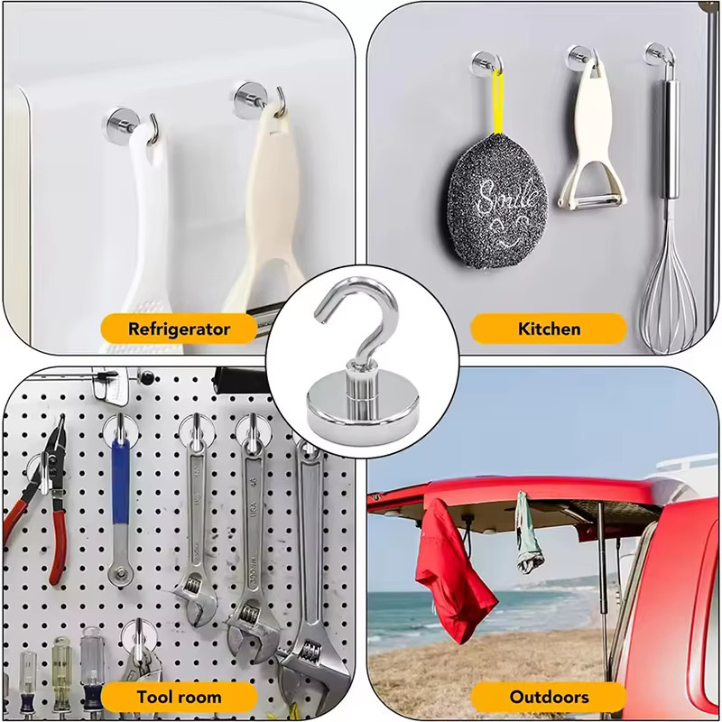 10 Stück starke magnetische Haken von mognot zur Mehrzweck-Aufbewahrung für Küche, Badezimmer und Schlüssel - Bild 4