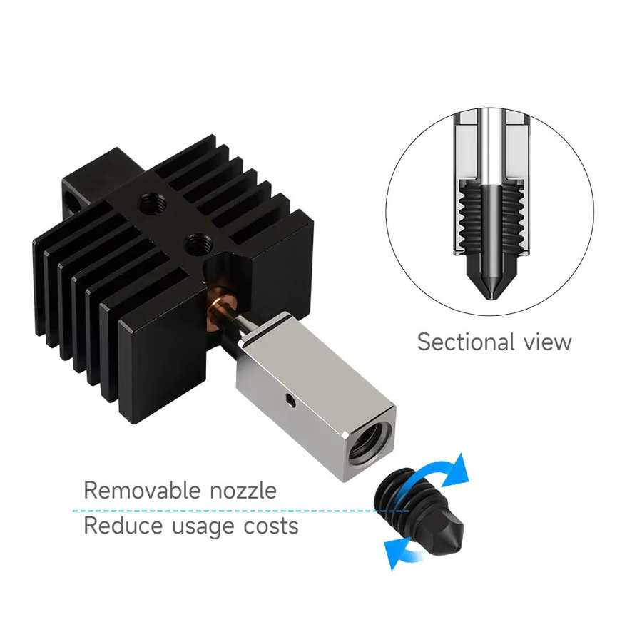 Qidi Hotend-Kit 24V 60W für Qidi X Plus 3, X Max 3, X Smart 3, Q1 Pro sowie Kobra 2 Plus, 2 Max, 2 Neo und 2 Pro - Bild 3