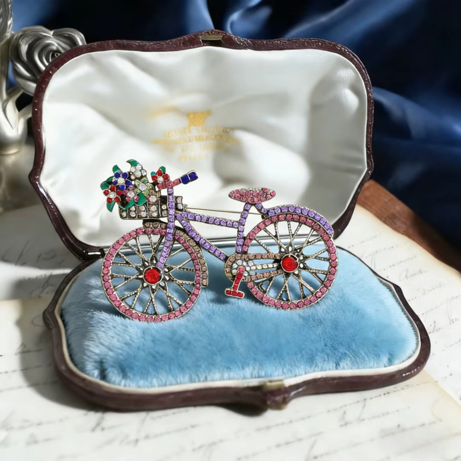 Brosche im Fahrraddesign, Unisex, QATT - Bild 6