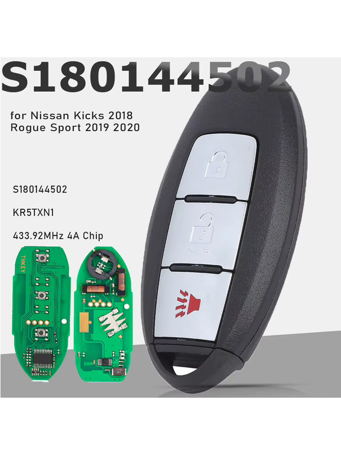 KEYECU Smart Remote Key Fob S180144502 in Schwarz mit 433,92 MHz und 4A Chip für Nissan Kicks 2018 und Rogue Sport 2019 2020 - Bild 6