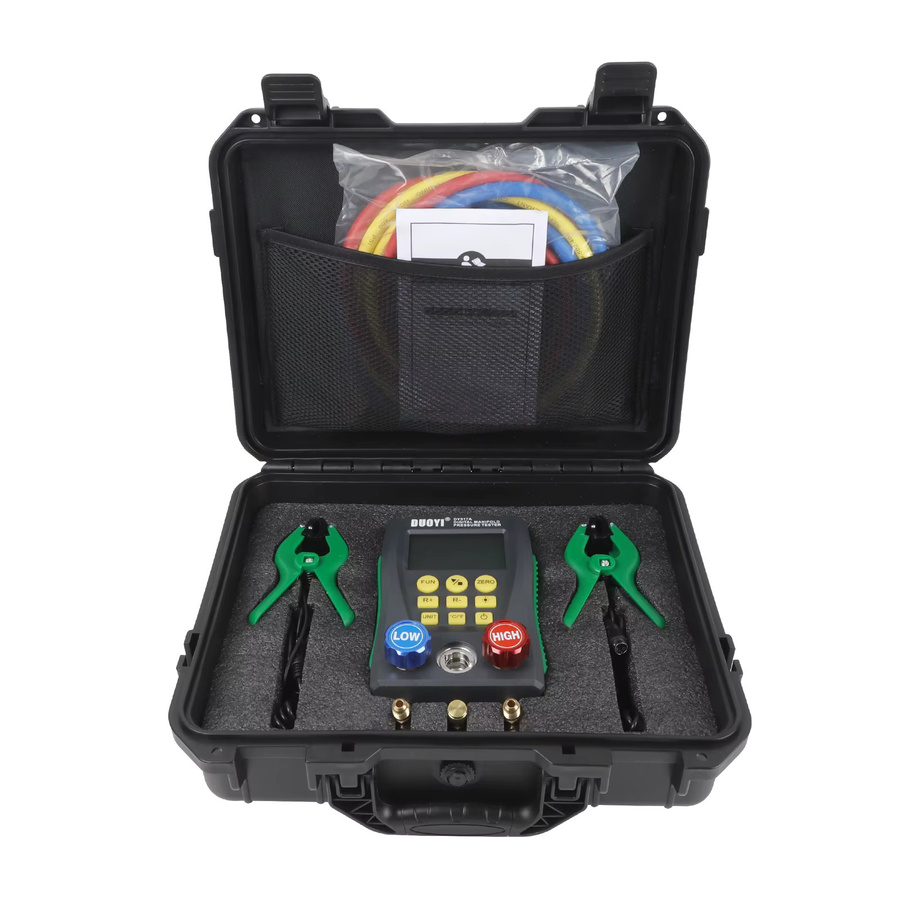 DUOYI Digitales Vakuum-Druckmanometer-Tester-Kit DY517A für HVAC-Systeme und Klimaanlagen in Schwarz - Bild 2