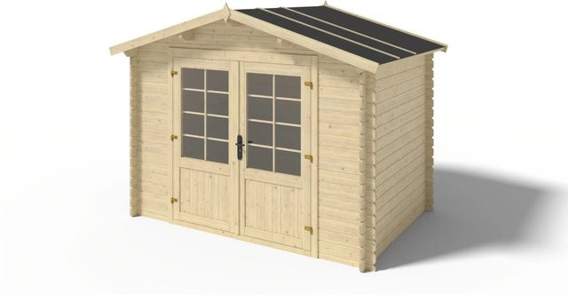 Altanka Gartenhaus Gerätehaus aus Fichtenholz mit Satteldach, B/T: 3 x 2 m, Höhe: 2,35 m, Wandstärke: 28 mm - Bild 1