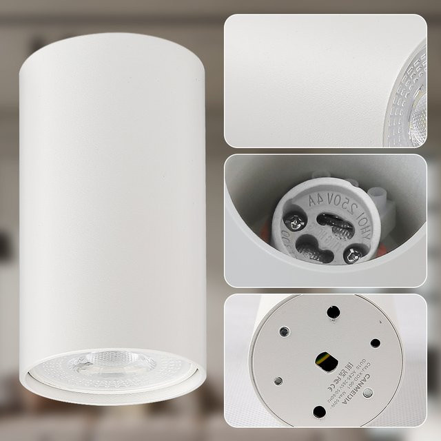 CHENBEN Moderne Deckenleuchte aus Aluminium mit austauschbaren GU10 LED-Lampen als Aufputz-Downlight für Küche und Wohnzimmer - Bild 1