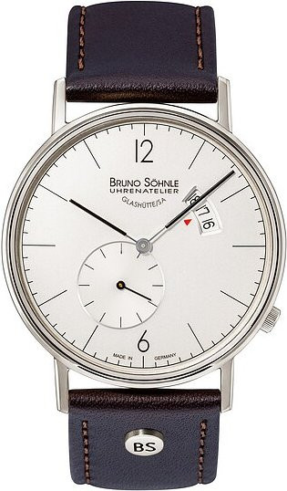 Bruno Söhnle Herrenarmbanduhr, Quarz, Edelstahl, Silber, 38 mm - Bild 1