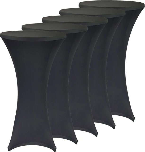 NYVI Stehtischhusse NYVIGala 5er Set Schwarz elastische Stretchhusse für runde Stehtische und Bistrotische Durchmesser: 60-65 cm - Bild 2