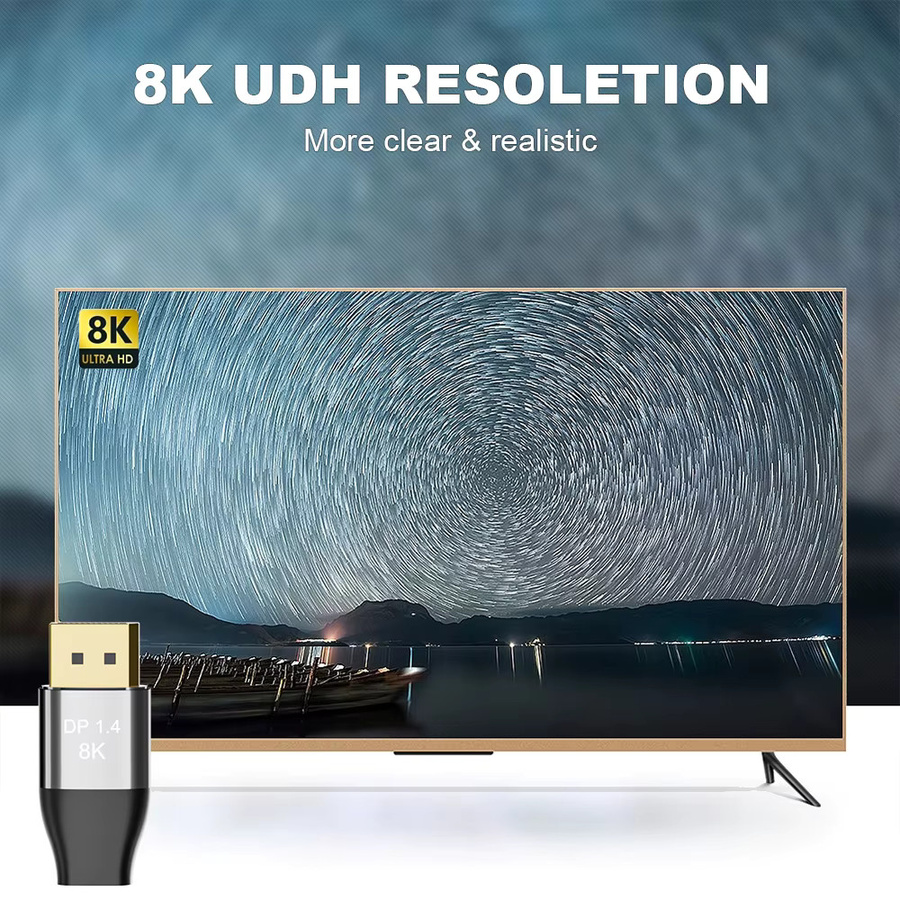 Bidirektionaler Mini DisplayPort zu DisplayPort Adapter von lmcnzz für 8K @ 60Hz und 4K @ 144Hz Konverter und Extender für Mac und Kino Display - Bild 5
