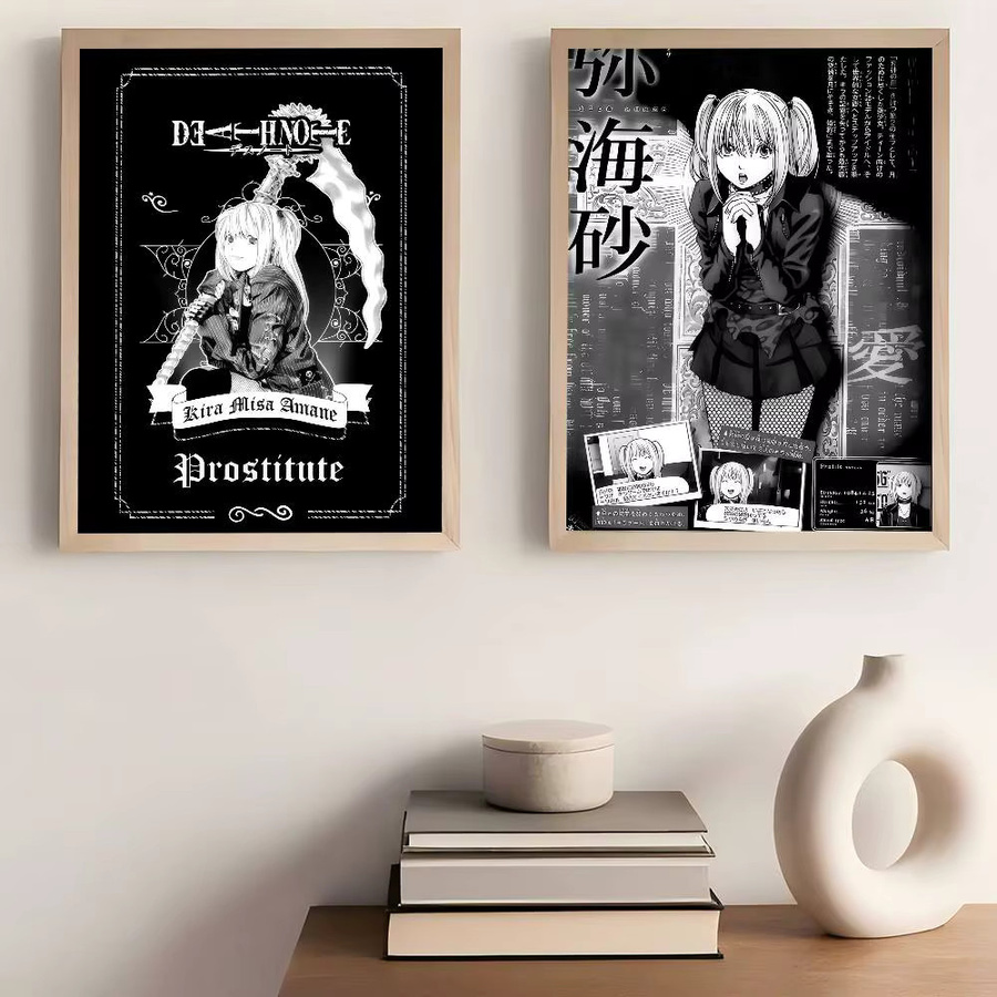 Vintage Anime Misa Death Note DIY Klebeposter in Weiß als dekorative Illustration - Bild 4