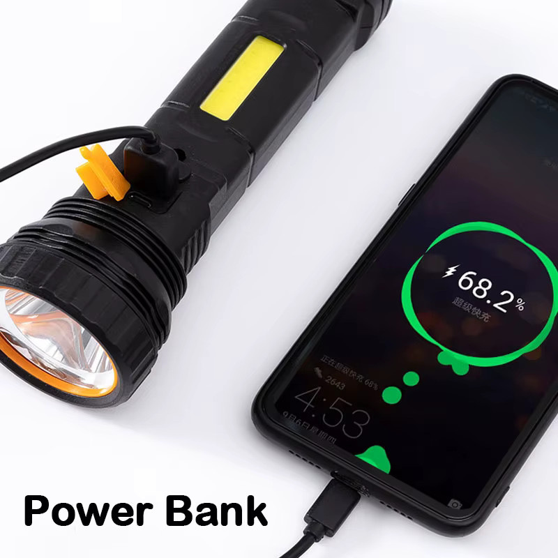 Mikenoon Multifunktions Solar LED Taschenlampe in Schwarz für Outdoor, Camping und Notfälle - Bild 2
