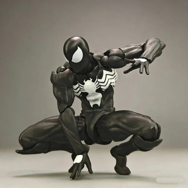 Mafex Symbiote Spider-Man Actionfigur, Marvel, 15cm, Einzelfigur - Bild 1