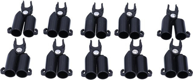 TOMTOP JMS 10er Set A-Typ Verbindungsstück für Pflanzenstützen in Schwarz, Befestigungsstäbe aus Kunststoff mit 11 mm Innendurchmesser - Bild 1