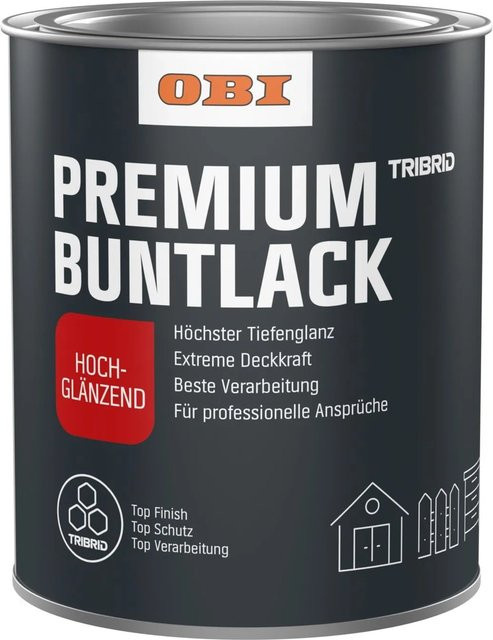 OBI Premium Tribrid Buntlack für Holz in Salbeigrün Hochglänzend 0,75 l - Bild 1