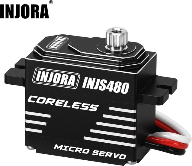 INJORA INJS480 Coreless Micro Servo mit Servo Saver, Schwarz - Bild 1