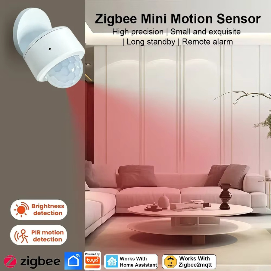Tuya Zigbee 3.0 PIR-Bewegungsmelder Infrarot-Smart-Sensor in Weiß für Home Assistant und Z2M - Bild 2