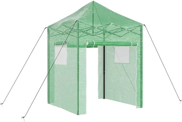 Furnicato Gewächshaus mit Pop Up Rahmen in Grün aus Eisen und Polyethylen, B/T/H: 200 x 200 x 300 cm - Bild 1