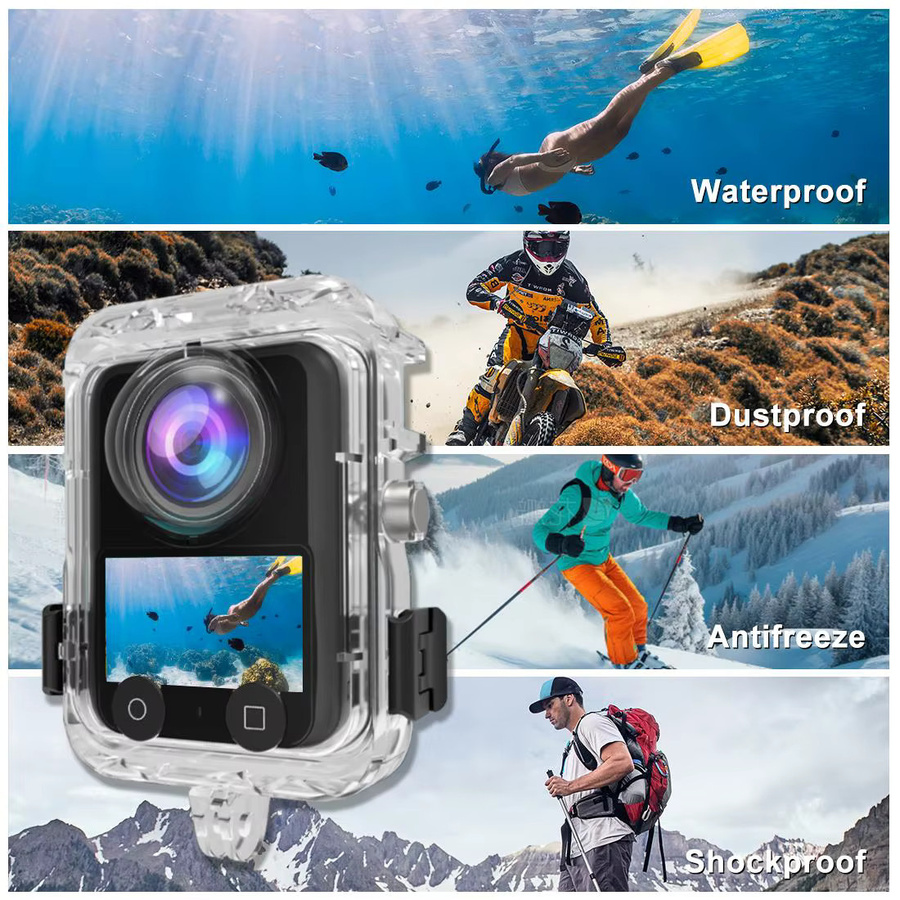 PULUZ Wasserdichtes Unterwasserkamera-Tauchgehäuse für DJI Osmo 360 und DJI Osmo 360 II in Transparent - Bild 4