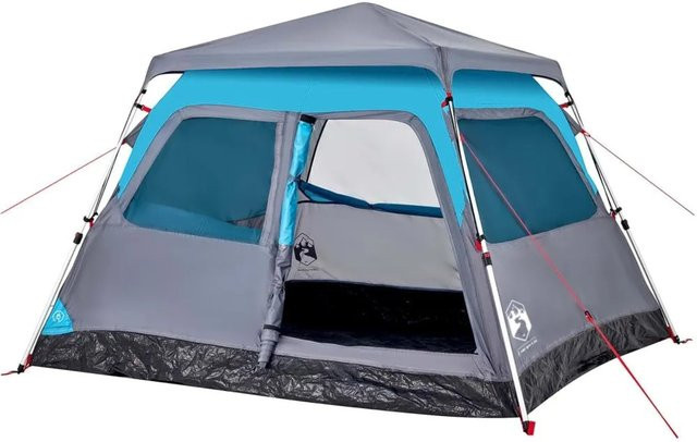 vidaXL Kuppel-Campingzelt für 4 Personen in Blau mit Quick Release System 4004231 - Bild 1