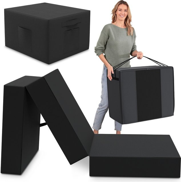 eloneo Spar-Set Klappmatratze Gästematratze mit Husse und Transporttasche, schwarz, B/T/H: 75 x 195 x 15 cm - Bild 1