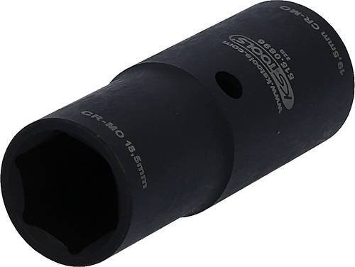 KS Tools 2 in 1 Spezial-Alu-Felgen Kraft-Stecknuss für Ford, 1/2 Zoll, Schwarz, 18,5 mm und 19,5 mm - Bild 1
