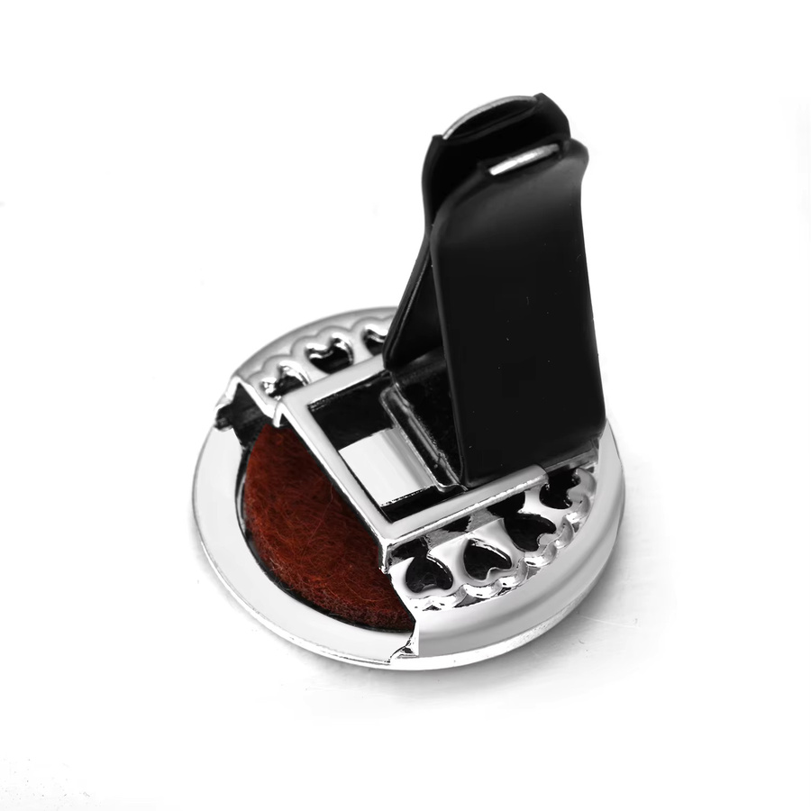 MODKISR Aromatherapie-Autoduftspender, Edelstahl-Herzmuster, Silber - Bild 2