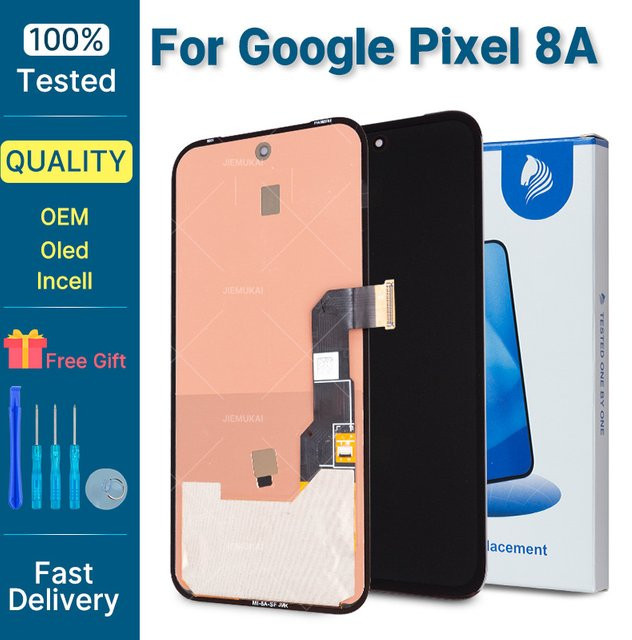 Ersatz LCD Display mit Touchscreen Digitizer Montage für Google Pixel 8A in Schwarz - Bild 1
