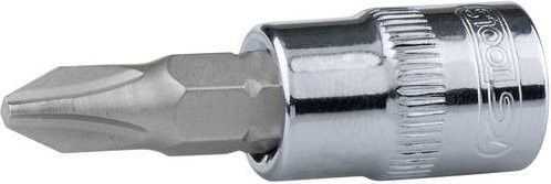 KS Tools CHROMEplus Bit-Stecknuss PH1 in Silber aus Edelstahl - Bild 1